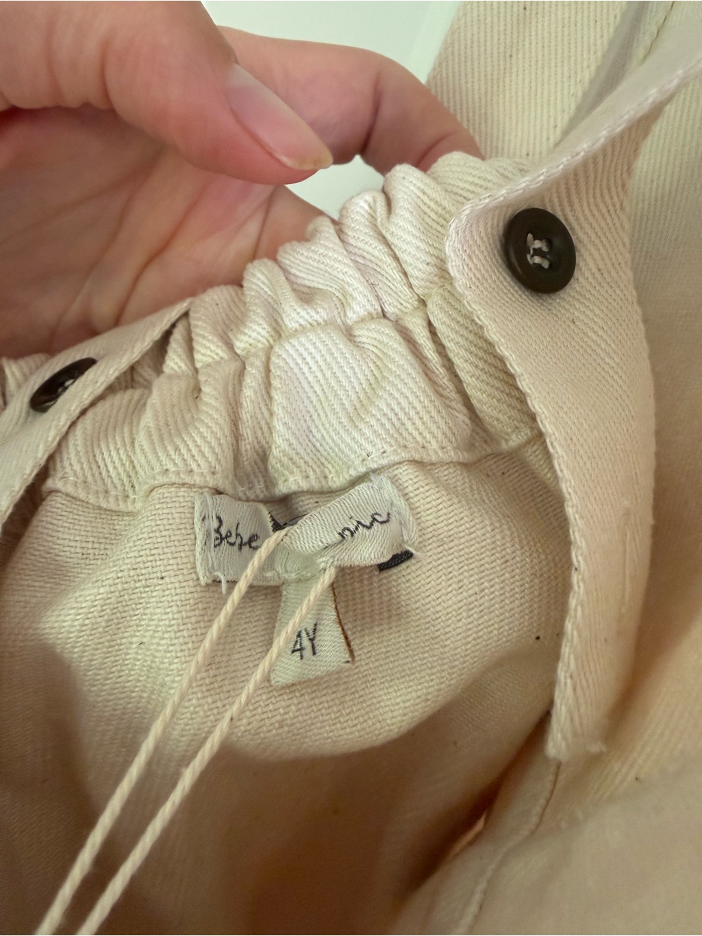 Ivory Pinafore Apron Dress With Ric Rac Trim — image 3 of 3